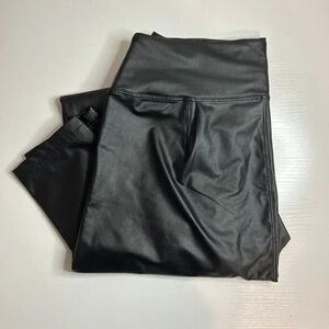 Aerie Real Luxe Faux Leather Leggings - Black
